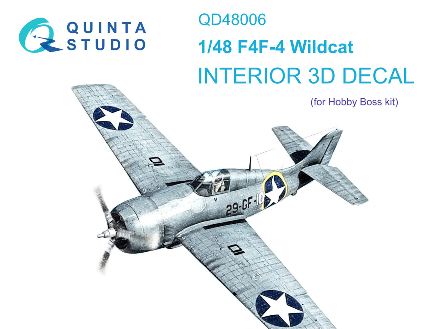 Quinta Studio QD48006 1:48 F4F-4 Wildcat 3D Interior Decal