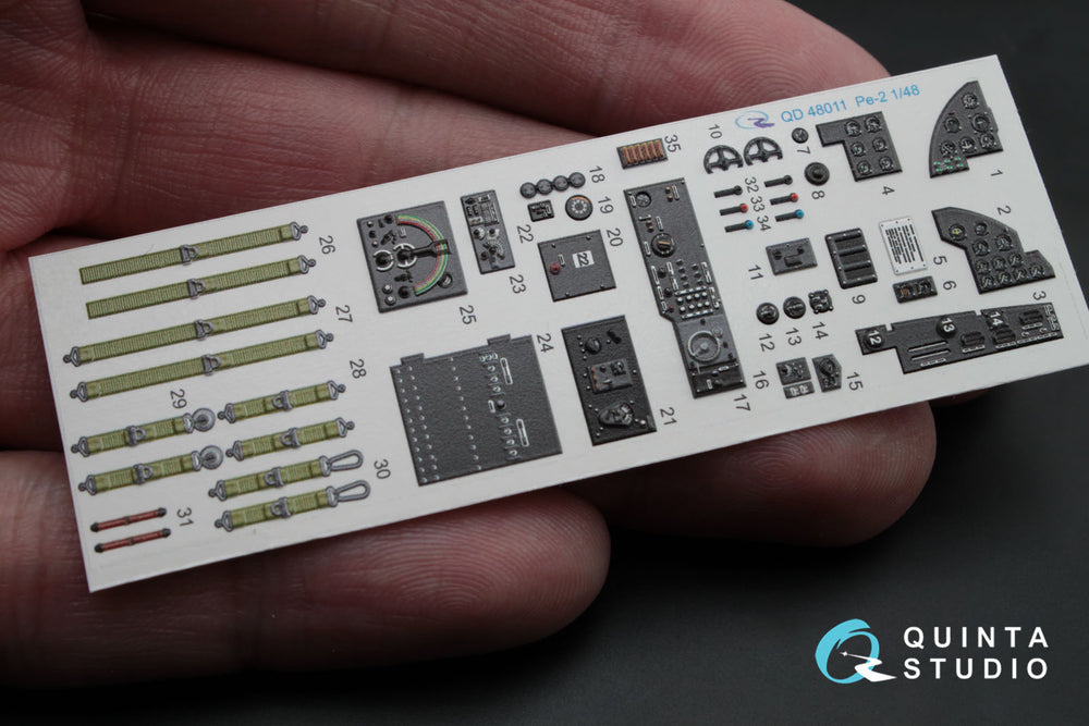 Quinta Studio QD48011 1:48 Petlyakov Pe-2 3D-Printed Interior Decals