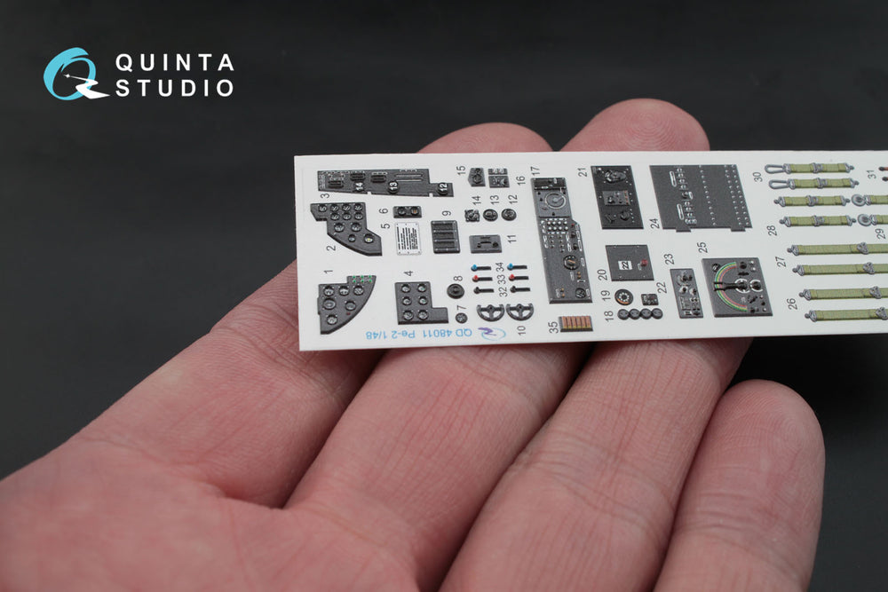 Quinta Studio QD48011 1:48 Petlyakov Pe-2 3D-Printed Interior Decals