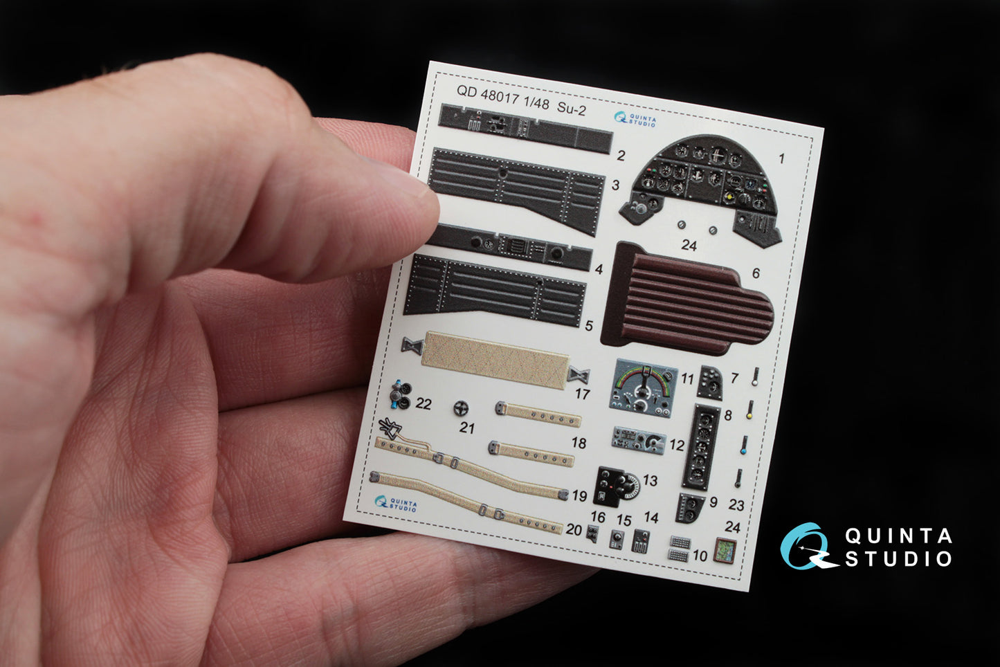 Quinta Studio QD48017 1:48 Sukhoi Su-2 3D-Printed Interior Decals
