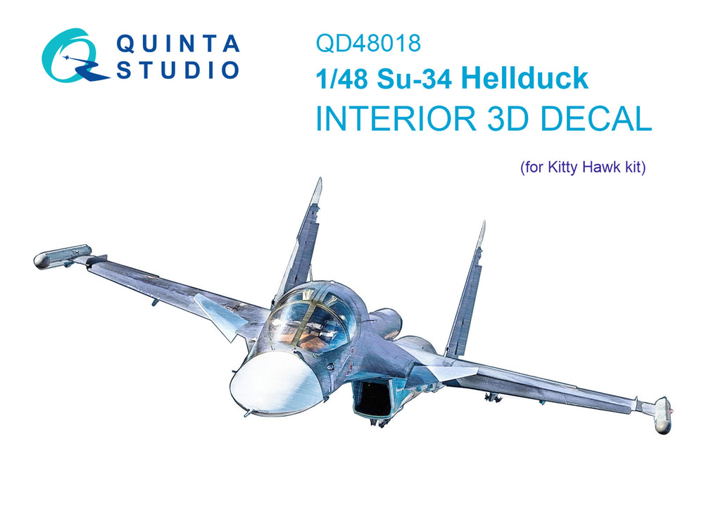 Quinta Studio QD48018 1:48 Sukhoi Su-34 3D-Printed Interior Decals