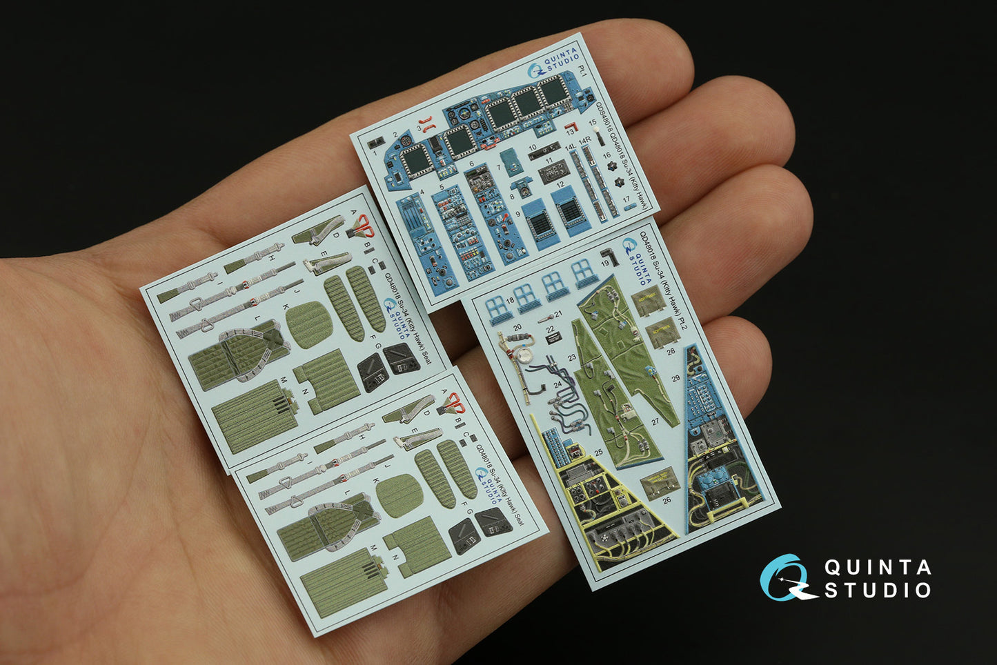 Quinta Studio QD48018 1:48 Sukhoi Su-34 3D-Printed Interior Decals