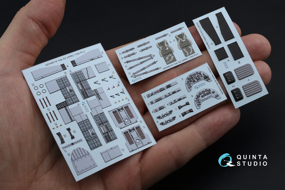 Quinta Studio QD48019 1:48 Yak-52 3D-Printed coloured Interior on decal paper