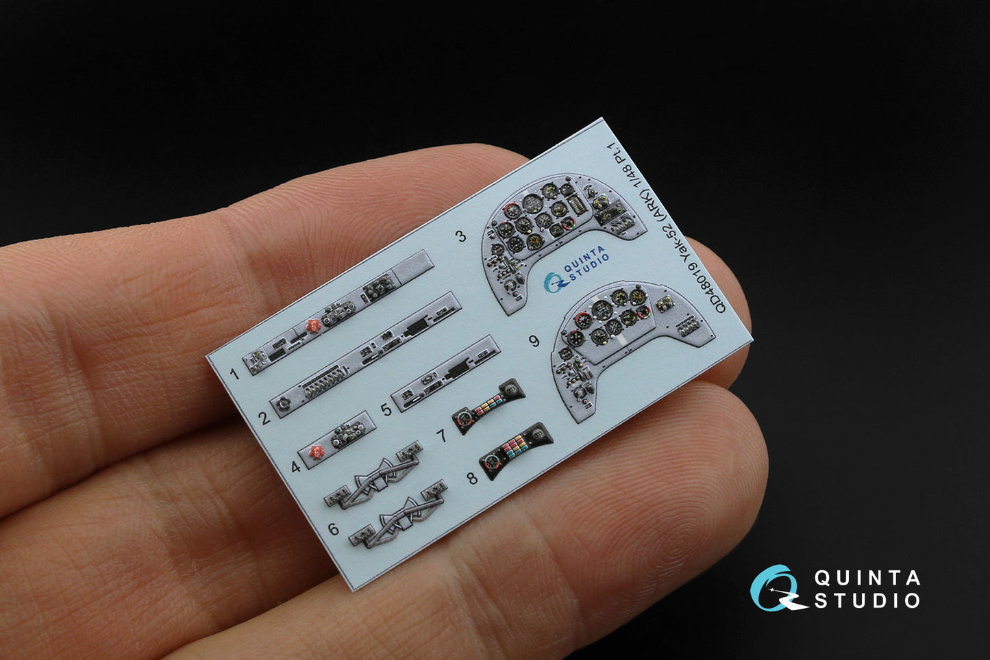 Quinta Studio QD48019 1:48 Yak-52 3D-Printed coloured Interior on decal paper