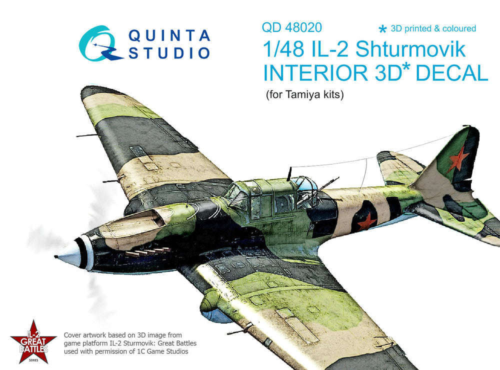 Quinta Studio QD48020 1:48 Ilyushin Il-2 3D-Printed Interior Decals
