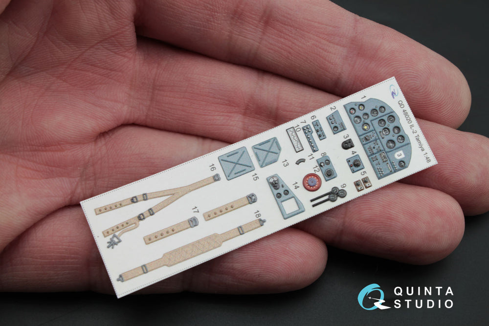 Quinta Studio QD48020 1:48 Ilyushin Il-2 3D-Printed Interior Decals