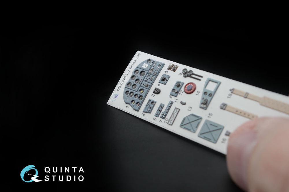 Quinta Studio QD48020 1:48 Ilyushin Il-2 3D-Printed Interior Decals