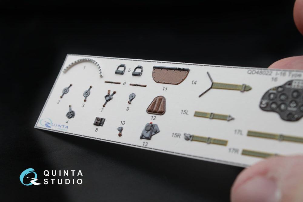 Quinta Studio QD48022 1:48 I-16 Type 10 3D Interior Decal