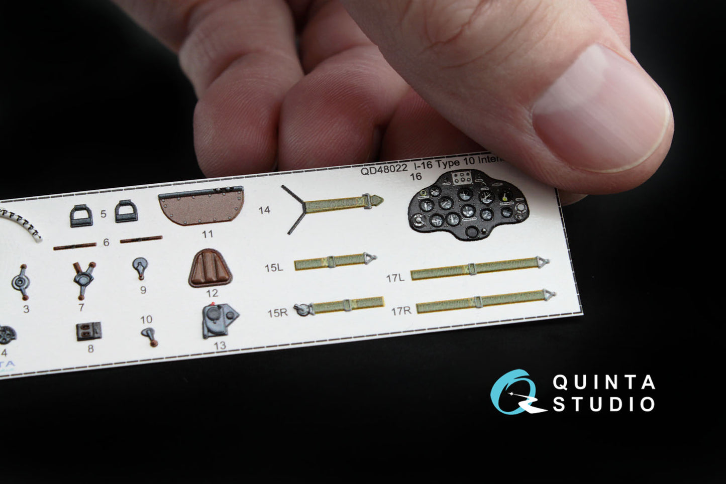 Quinta Studio QD48022 1:48 I-16 Type 10 3D Interior Decal