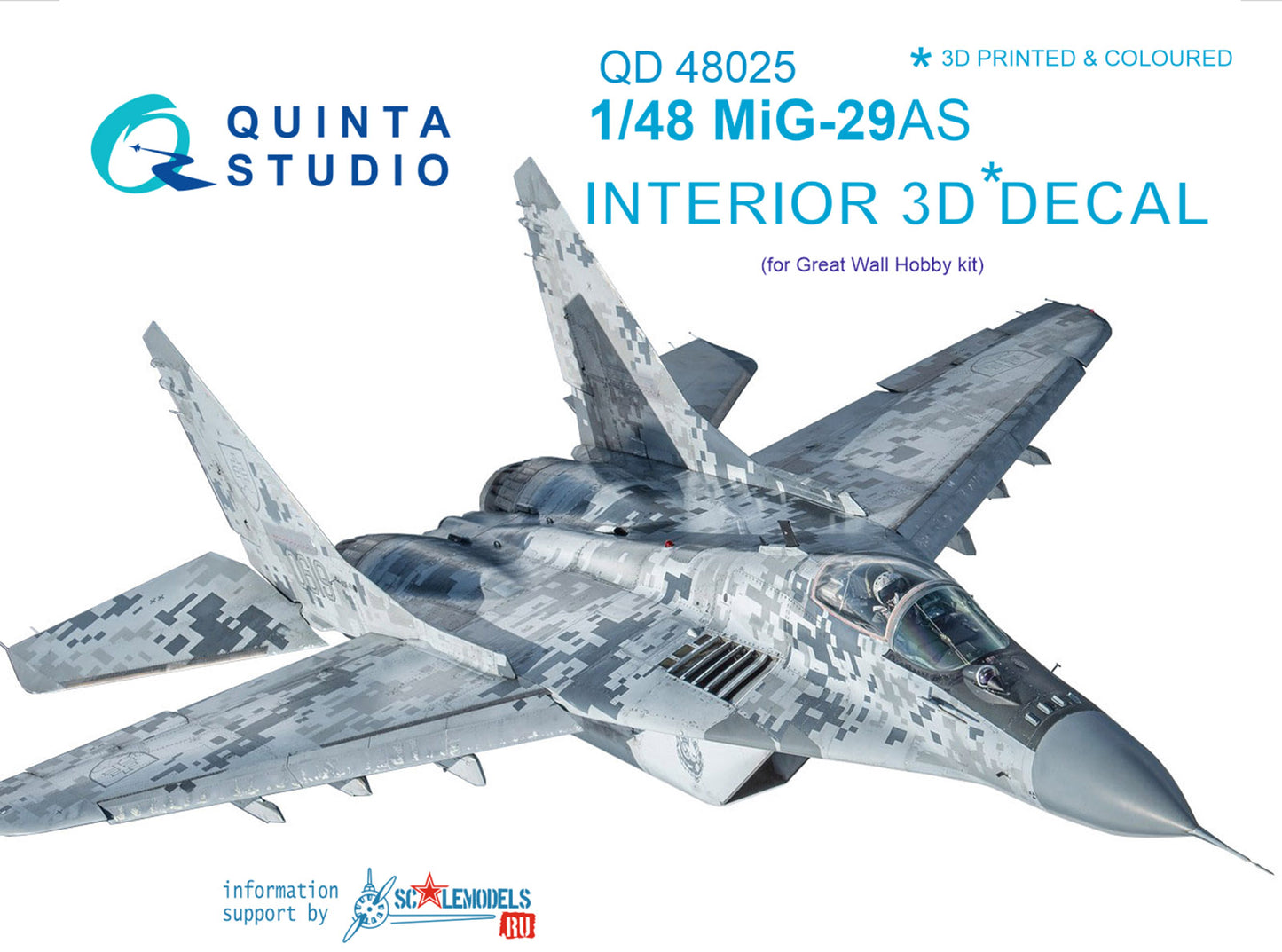 Quinta Studio QD48025 1:48 MiG-29AS Slovak AF 3D Interior Decal