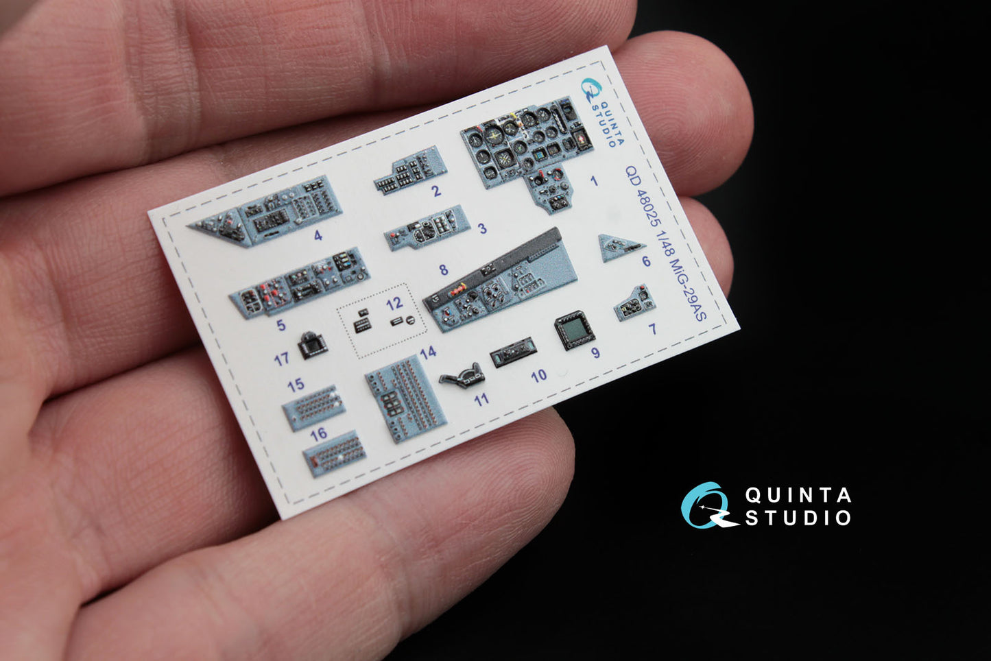 Quinta Studio QD48025 1:48 MiG-29AS Slovak AF 3D Interior Decal