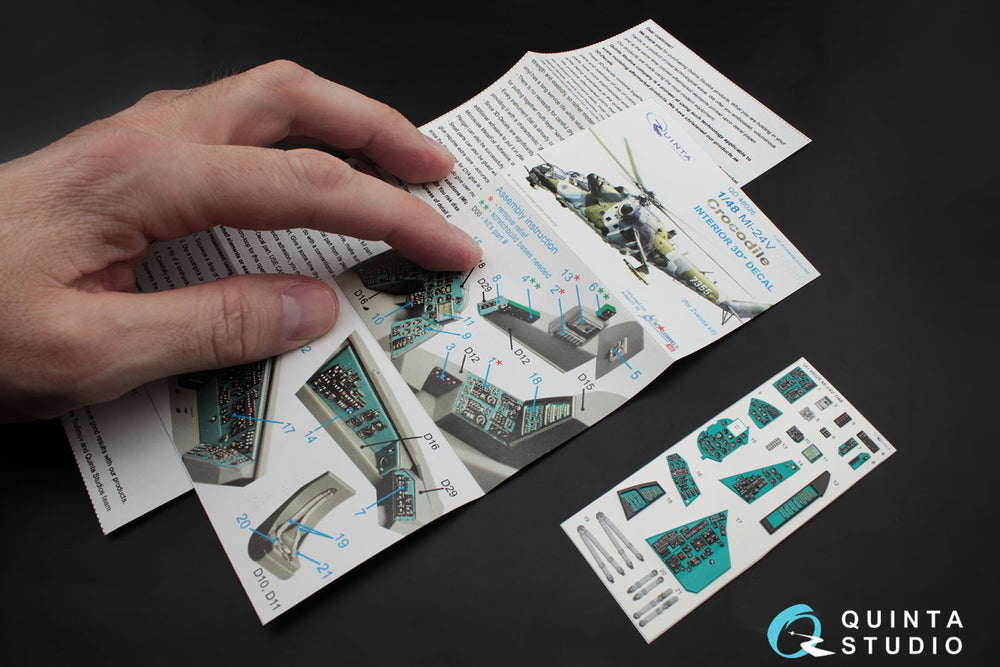 Quinta Studio QD48026 1:48 Mil Mi-24V 3D-Printed Interior Decals