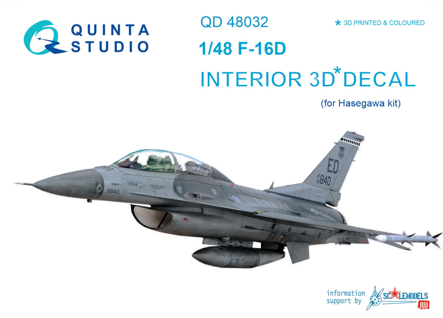 Quinta Studio QD48032 1:48 F-16D Fighting Falcon 3D Interior Decal