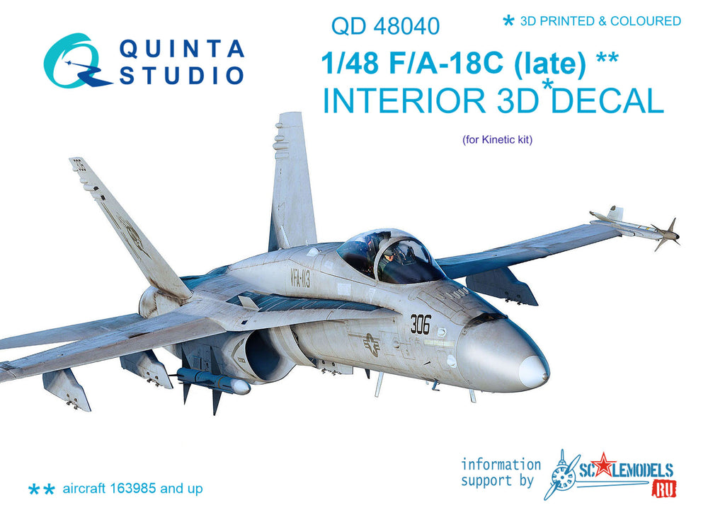 Quinta Studio QD48040 1:48 McDonnell-Douglas F/A-18C Hornet