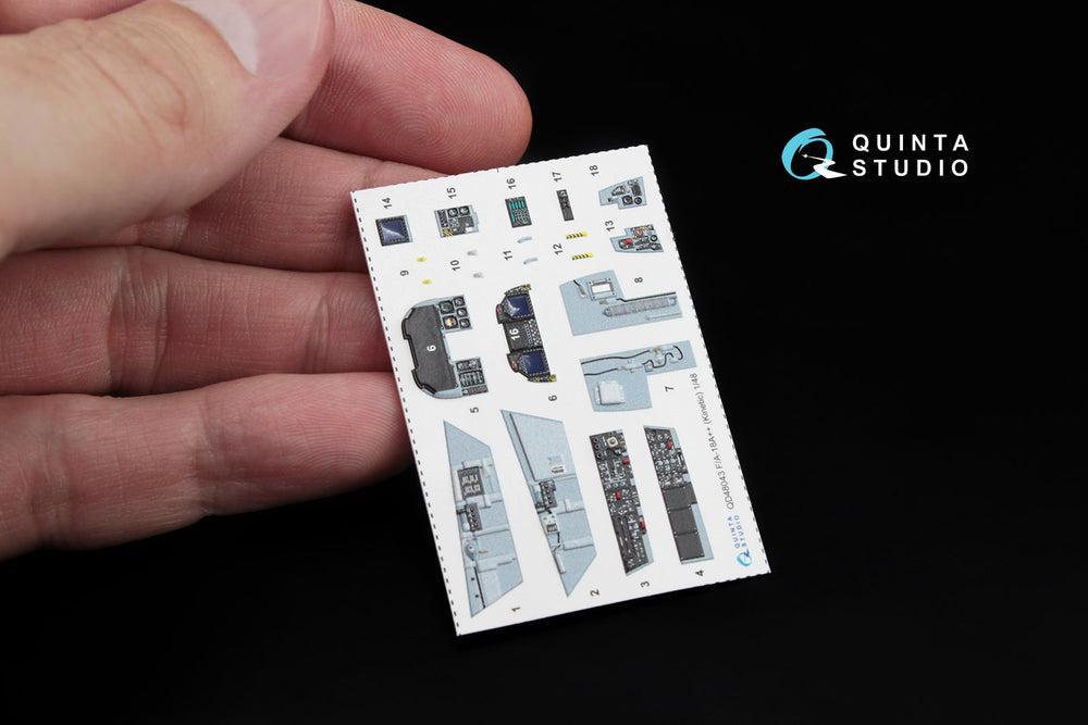 Quinta Studio QD48043 1:48 F/A-18A+ Hornet 3D Interior Decal