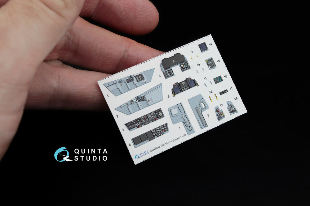 Quinta Studio QD48043 1:48 F/A-18A+ Hornet 3D Interior Decal