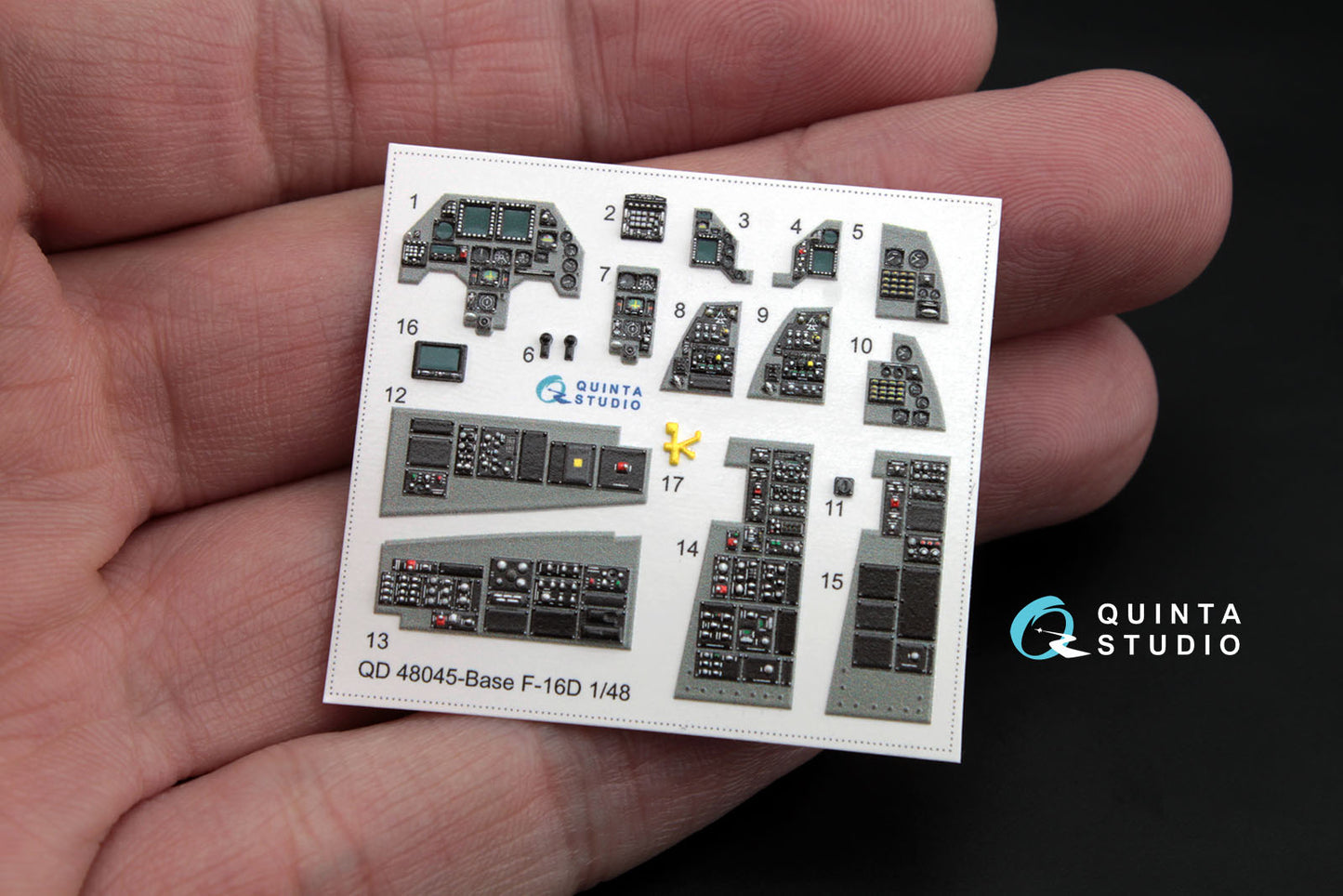 Quinta Studio QD48045 1:48 F-16I Sufa 3D Interior Decal