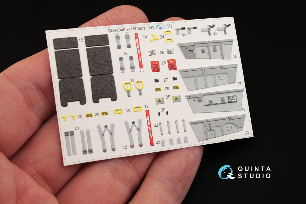 Quinta Studio QD48046 1:48 F-16I Sufa 3D Interior Decal