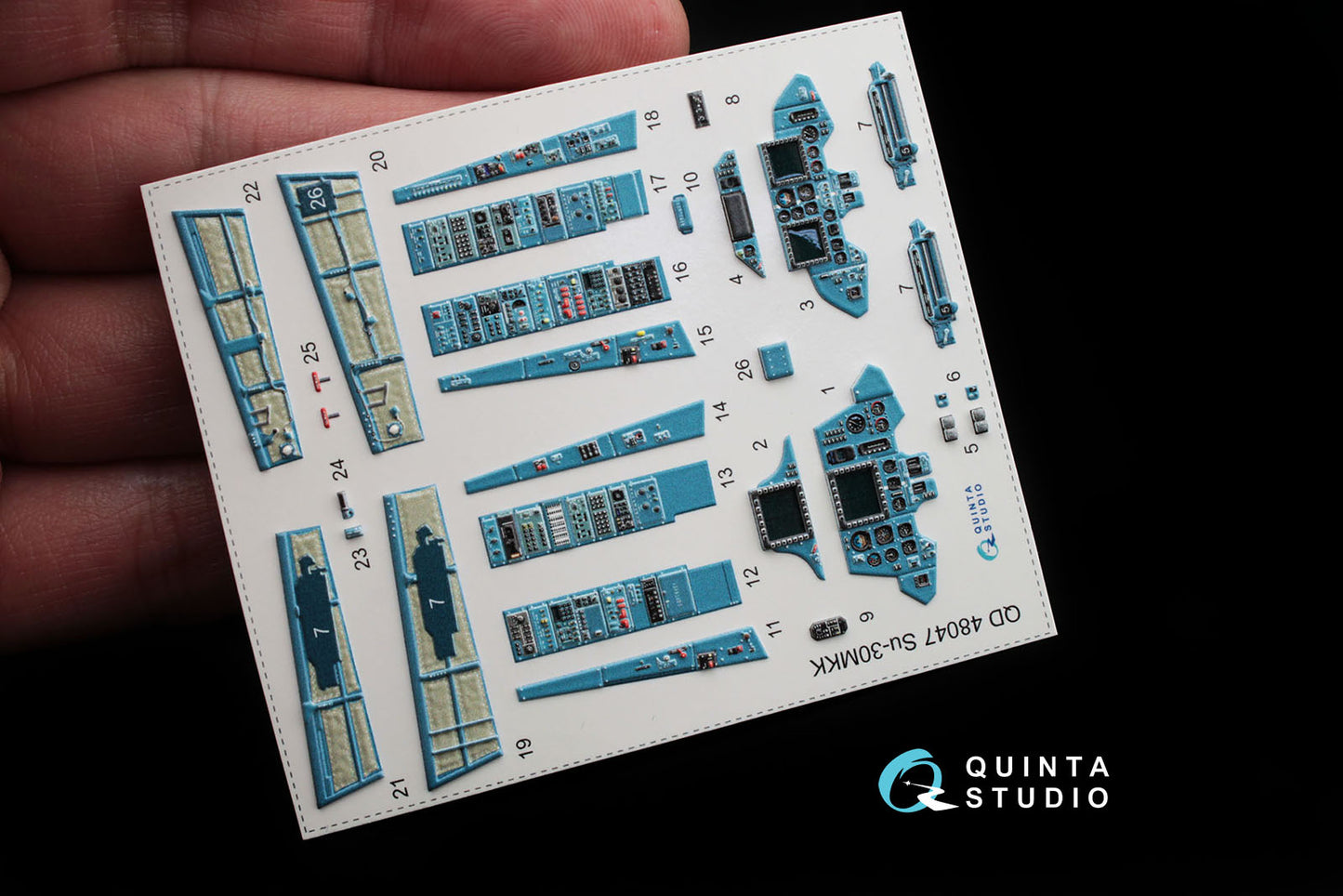Quinta Studio QD48047 1:48 Su-30MKK Flanker-G 3D Interior Decal