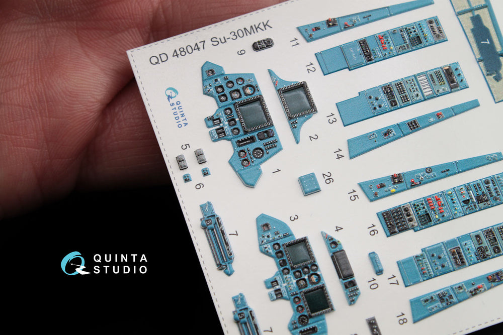 Quinta Studio QD48047 1:48 Su-30MKK Flanker-G 3D Interior Decal