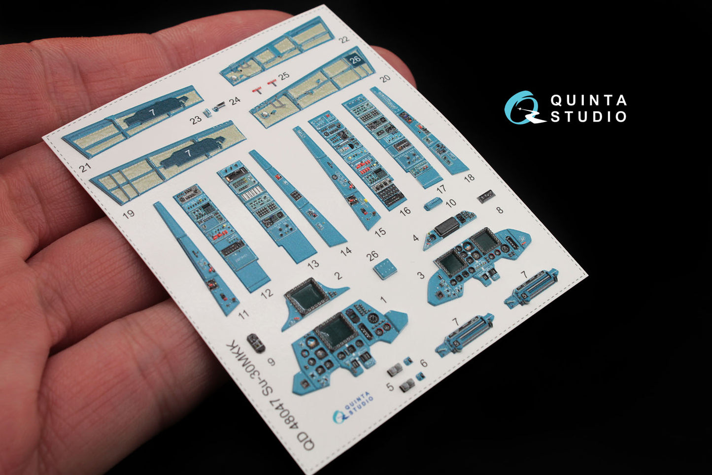 Quinta Studio QD48047 1:48 Su-30MKK Flanker-G 3D Interior Decal