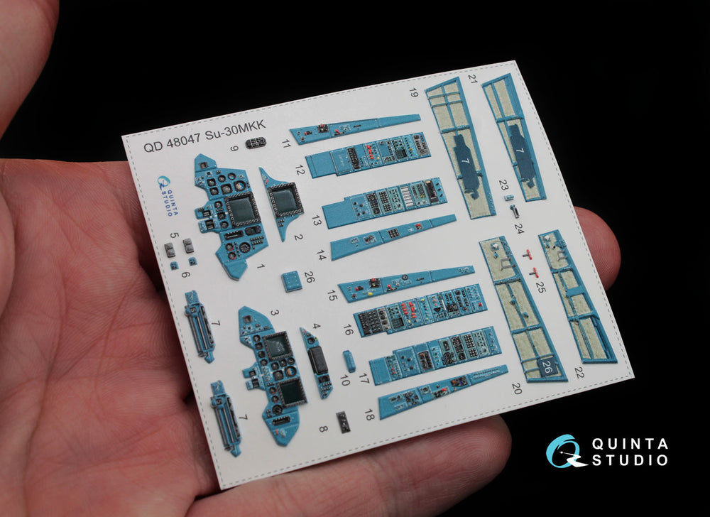 Quinta Studio QD48047 1:48 Su-30MKK Flanker-G 3D Interior Decal