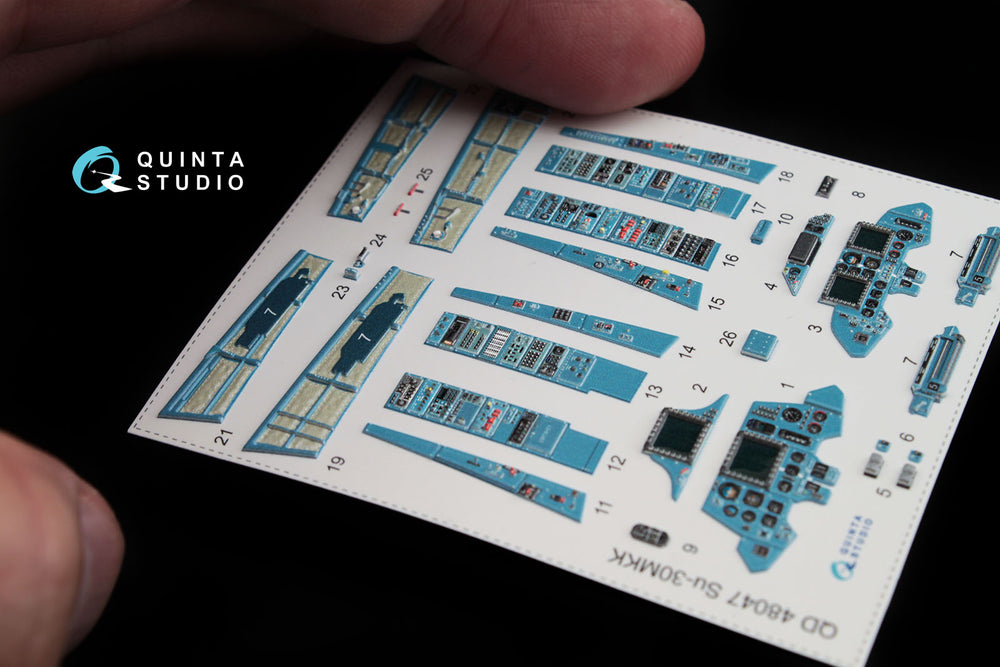 Quinta Studio QD48047 1:48 Su-30MKK Flanker-G 3D Interior Decal