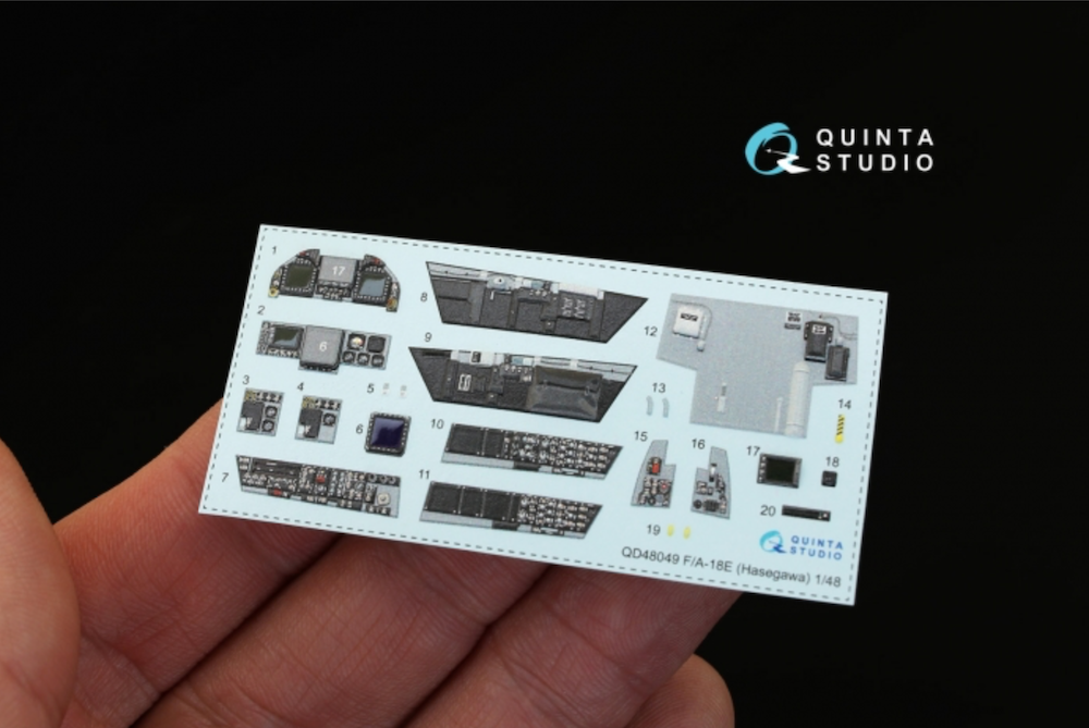 Quinta Studio QD48049 1:48 F/A-18E Hornet 3D Interior Decal