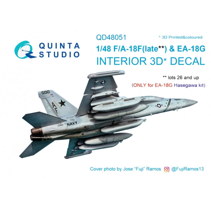 Quinta Studio QD48051 1:48 F/A-18F Late / EA-18G 3D Interior Decal