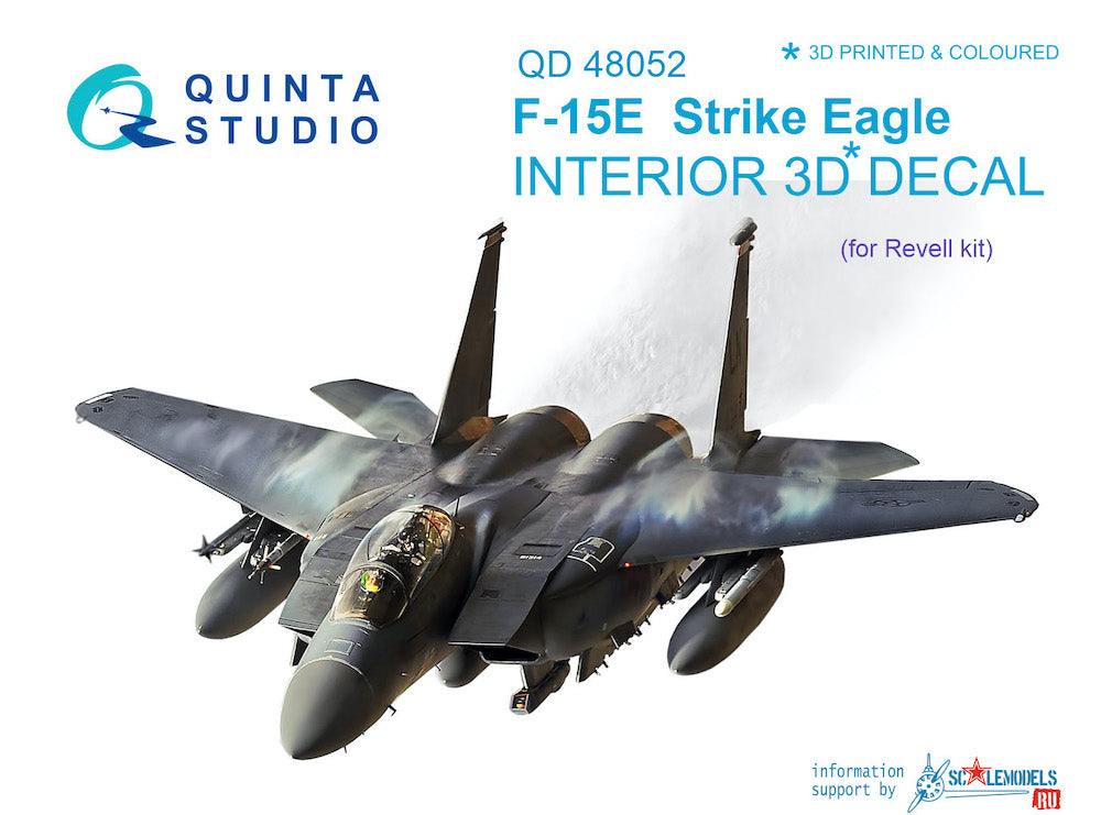Quinta Studio QD48052 1:48 F-15E Strike Eagle 3D Interior Decal