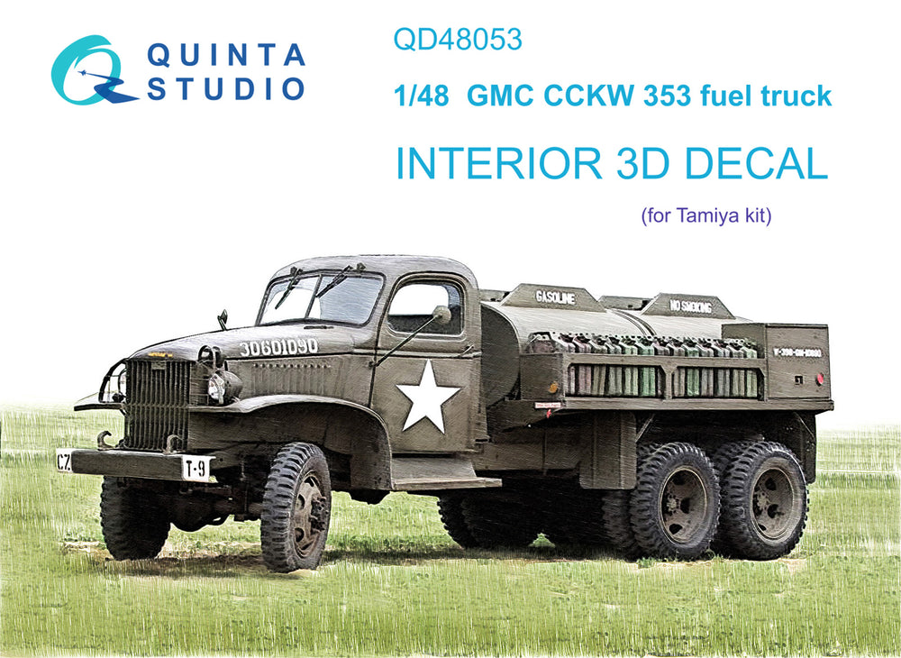 Quinta Studio QD48053 1:48 GMC CCKW 353 Fuel Truck 3D Interior Decal