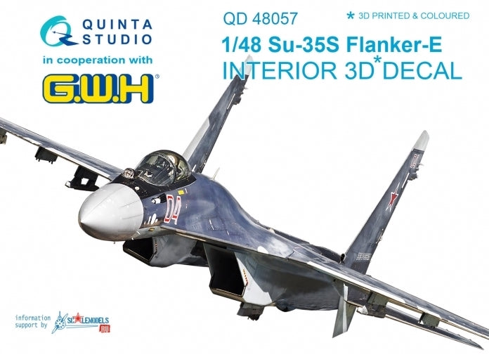 Quinta Studio QD48057 1:48 Sukhoi Su-35S 3D-Printed Interior Decals