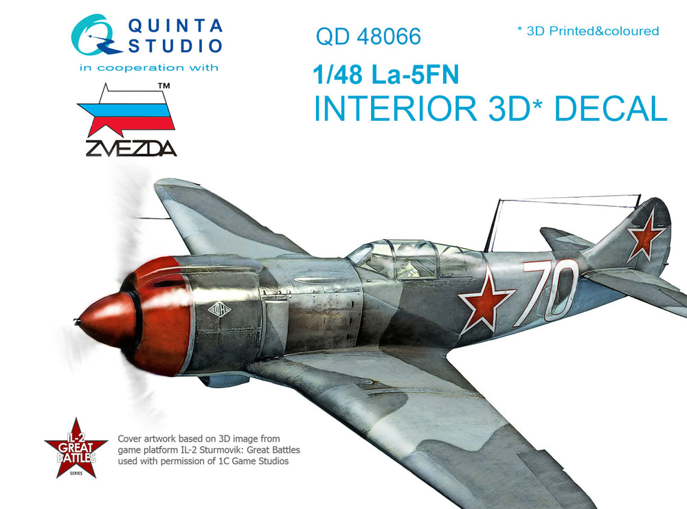 Quinta Studio QD48066 1:48 La-5FN 3D Interior Decal