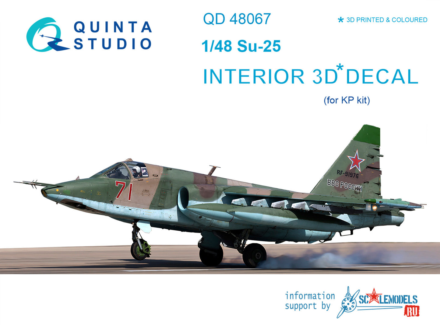 Quinta Studio QD48067 1:48 Sukhoi Su-25 3D-Printed Interior Decals