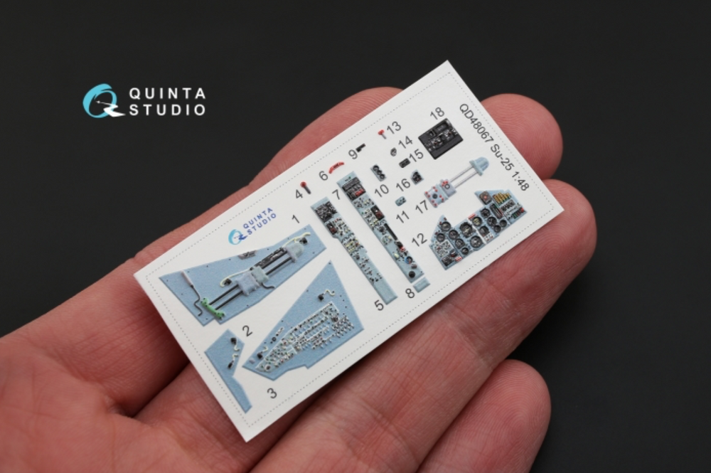 Quinta Studio QD48067 1:48 Sukhoi Su-25 3D-Printed Interior Decals