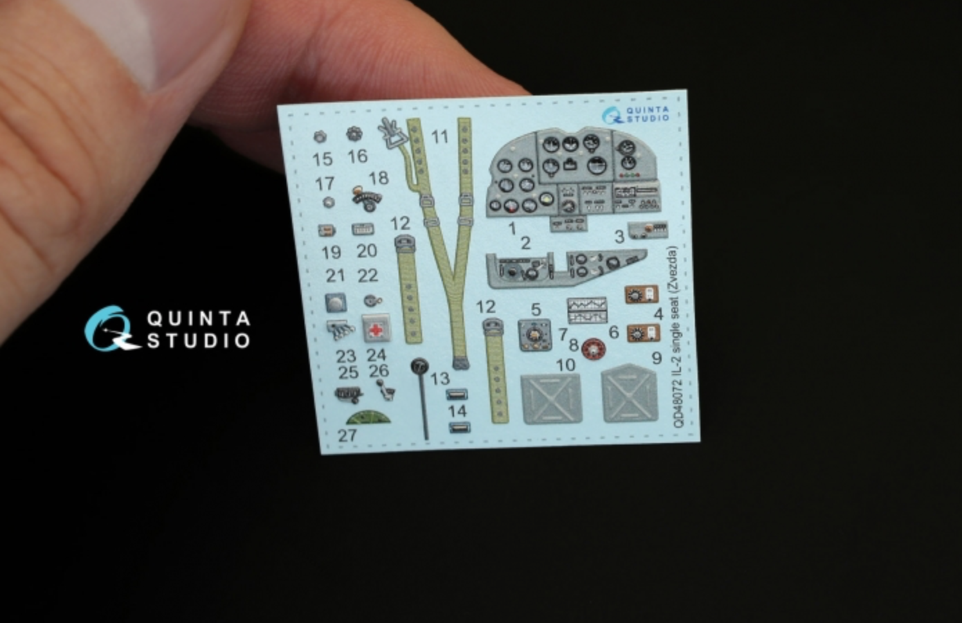Quinta Studio QD48072 1:48 Il-2 Single Seat 3D Interior Decal