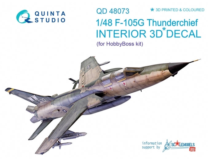 Quinta Studio QD48073 1:48 F-105G Thunderchief 3D Interior Decal