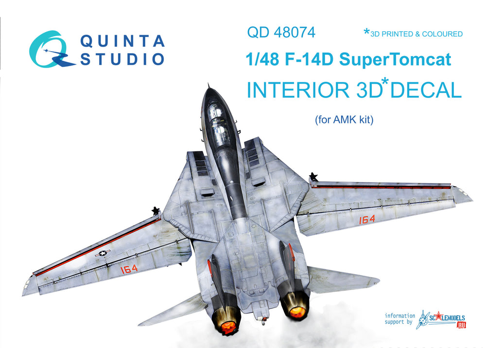 Quinta Studio QD48074 1:48 F-14D Tomcat 3D Interior Decal