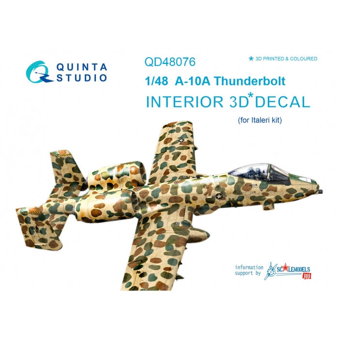 Quinta Studio QD48076 1:48 A-10A Thunderbolt II 3D Interior Decal