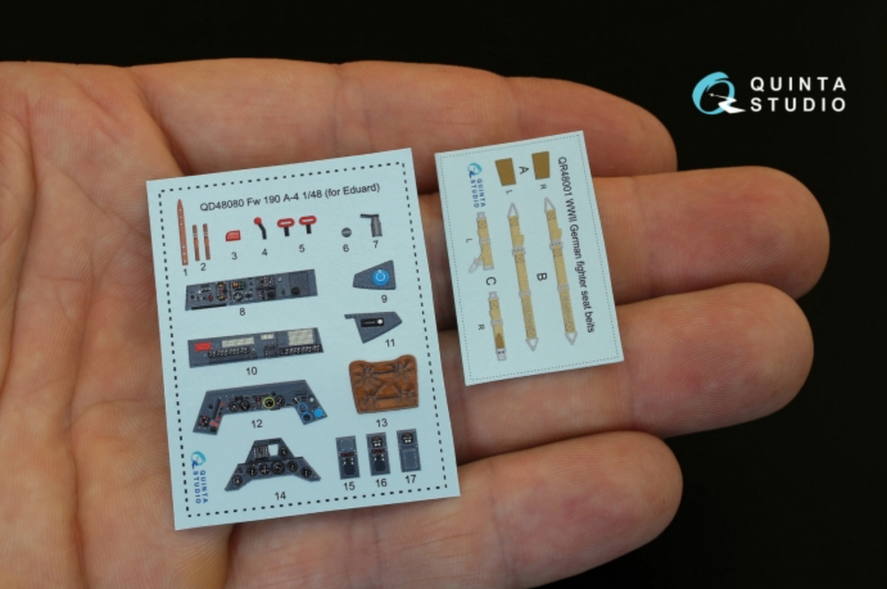 Quinta Studio QD48080 1:48 Fw-190A-4 3D Interior Decal