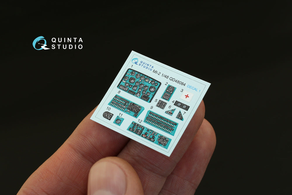 Quinta Studio QD48084 1:48 Mil Mi-2 3D-Printed coloured Interior on decal paper