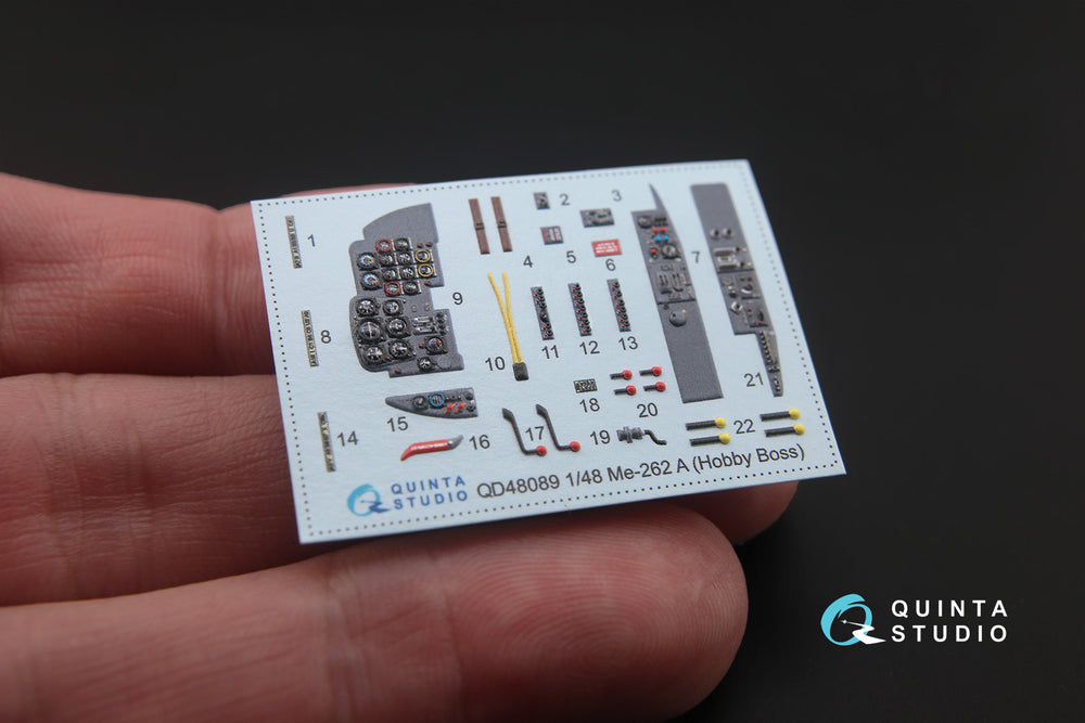 Quinta Studio QD48089 1:48 Me-262A 3D Interior Decal