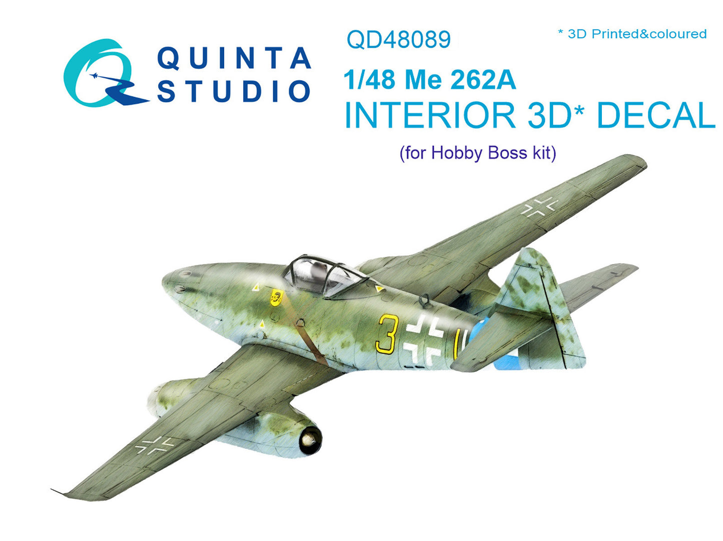 Quinta Studio QD48089 1:48 Me-262A 3D Interior Decal