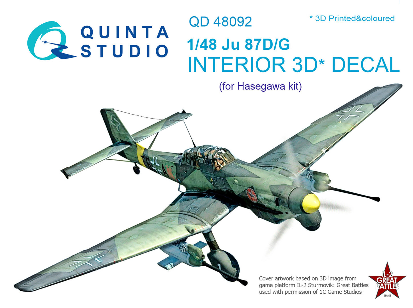 Quinta Studio QD48092 1:48 Ju-87D/G Stuka 3D Interior Decal