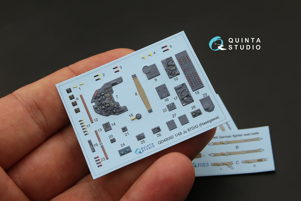 Quinta Studio QD48092 1:48 Ju-87D/G Stuka 3D Interior Decal