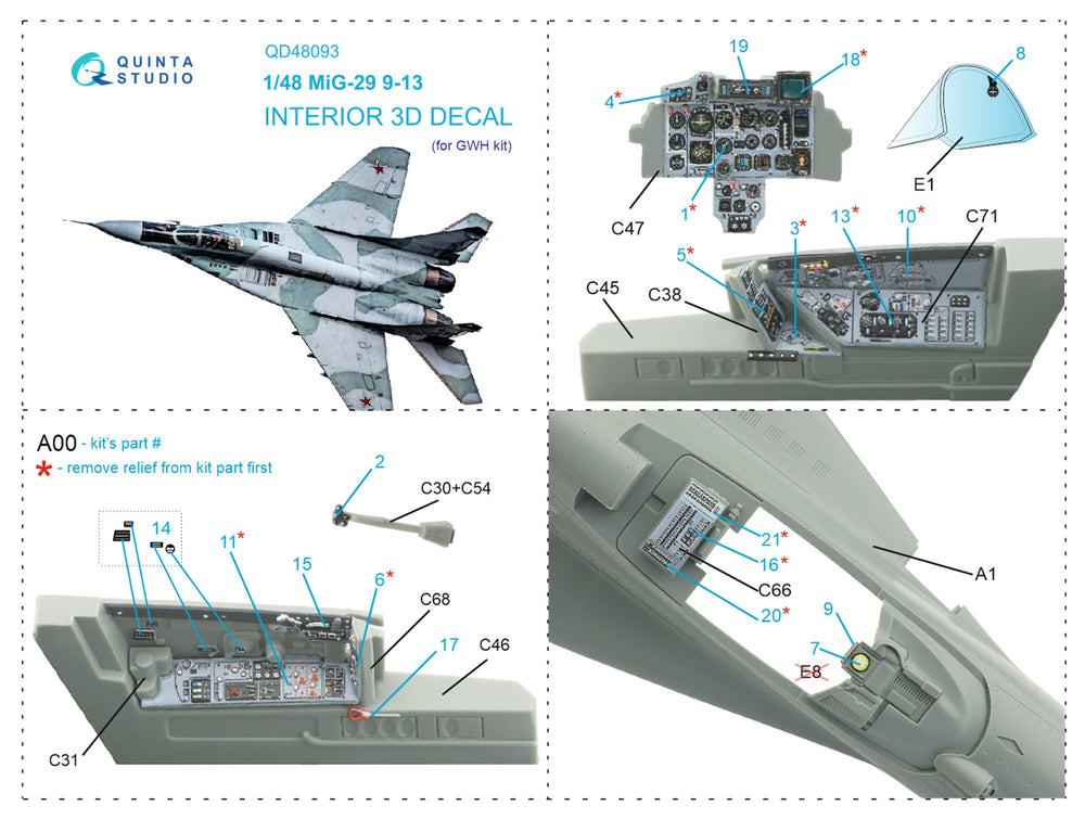 Quinta Studio QD48093 1:48 Mikoyan MiG-29