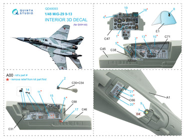 Quinta Studio QD48093 1:48 Mikoyan MiG-29