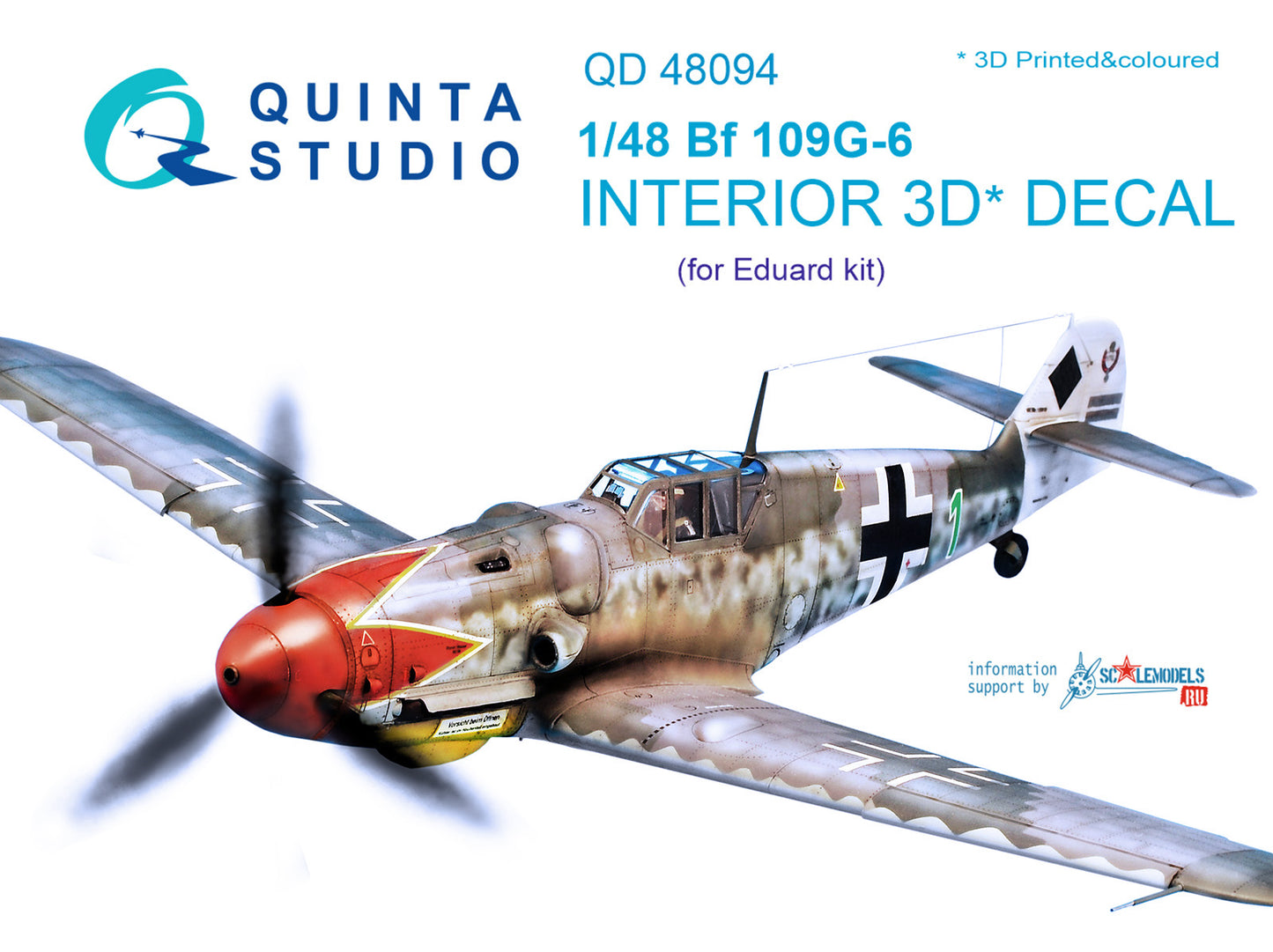 Quinta Studio QD48094 1:48 Bf-109G-6 3D Interior Decal