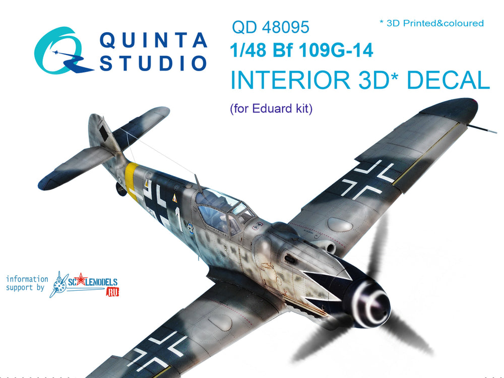 Quinta Studio QD48095 1:48 Bf-109G-14 3D Interior Decal