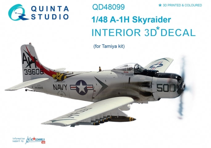 Quinta Studio QD48099 1:48 A-1H Skyraider 3D Interior Decal